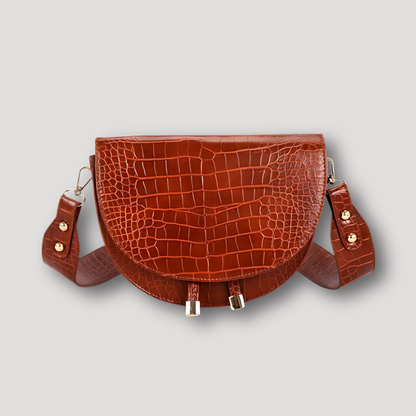 Krokodil Textuur Patroon Crossbody Halve Maan Tas