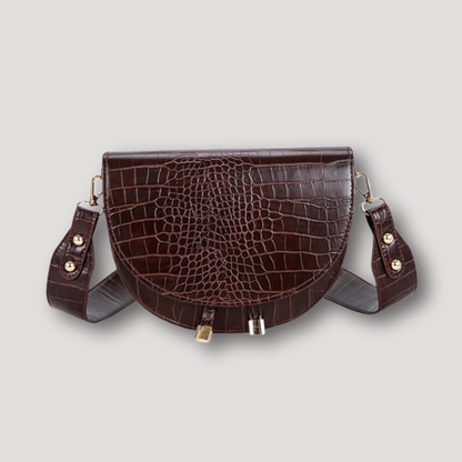 Krokodil Textuur Patroon Crossbody Halve Maan Tas