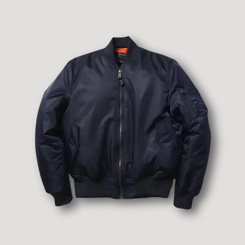 Klassiek Zip Up Glad Glanzend Bomber Jas