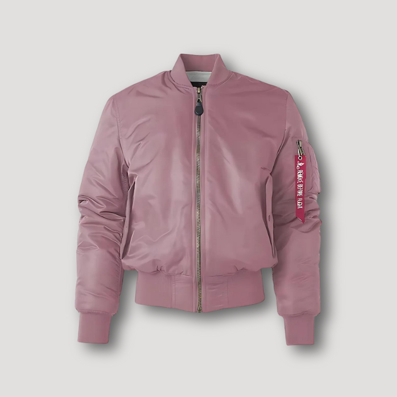 Klassiek Zip Up Glad Glanzend Bomber Jas