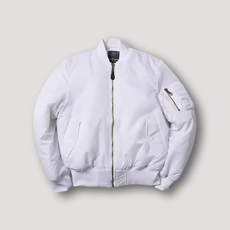 Klassiek Zip Up Glad Glanzend Bomber Jas