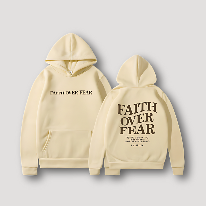 Biblical Quotes 'FAITH OVER FEAR' Oversized Hoodie