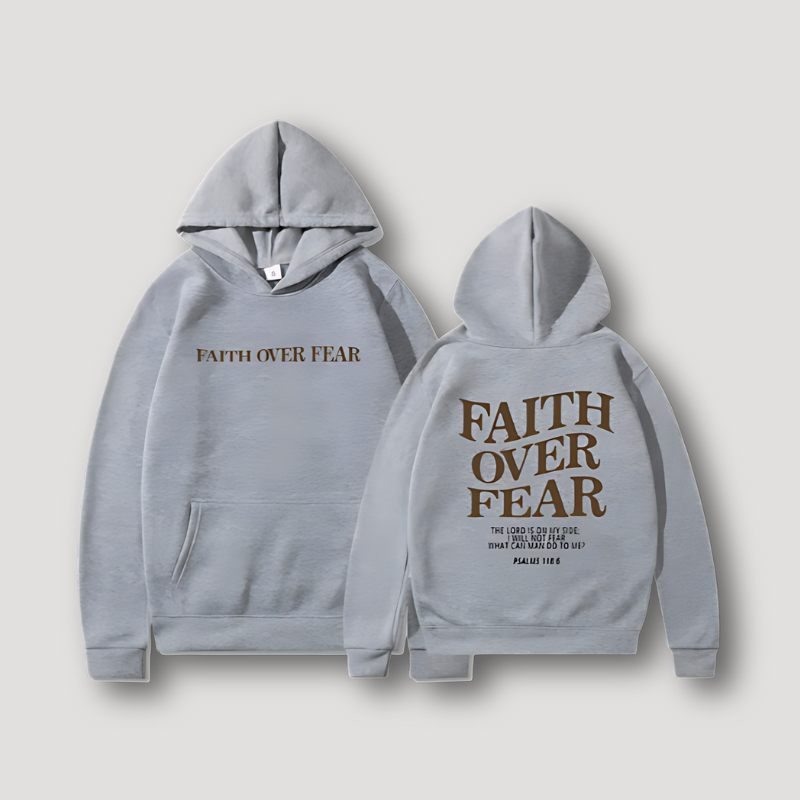 Biblical Quotes 'FAITH OVER FEAR' Oversized Hoodie