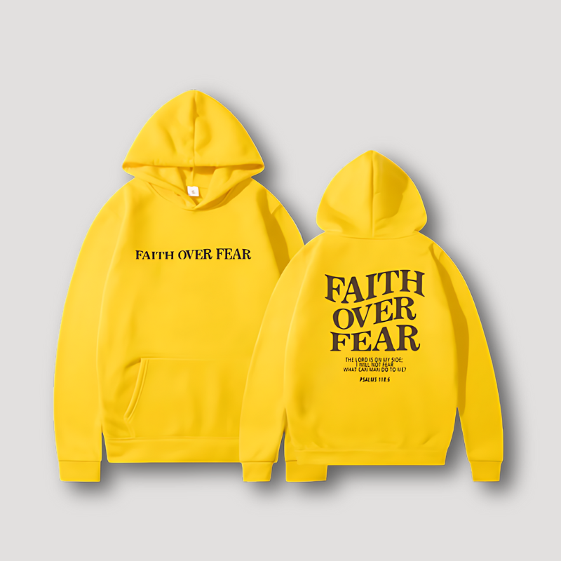 Biblical Quotes 'FAITH OVER FEAR' Oversized Hoodie