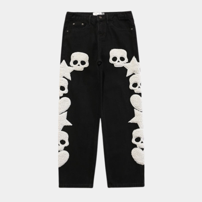 'Skull love' Jeans - Santo 