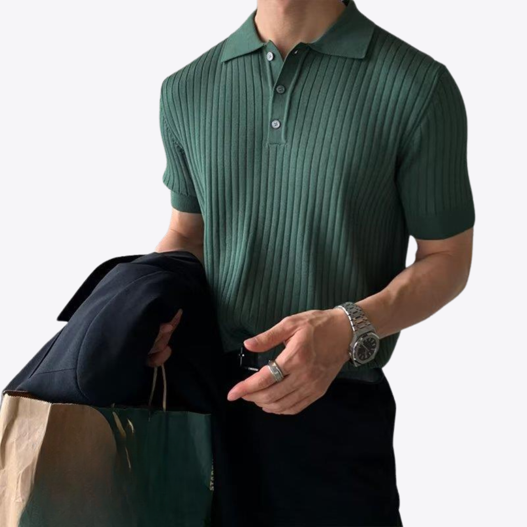 Luxe gebreide poloshirts voor heren