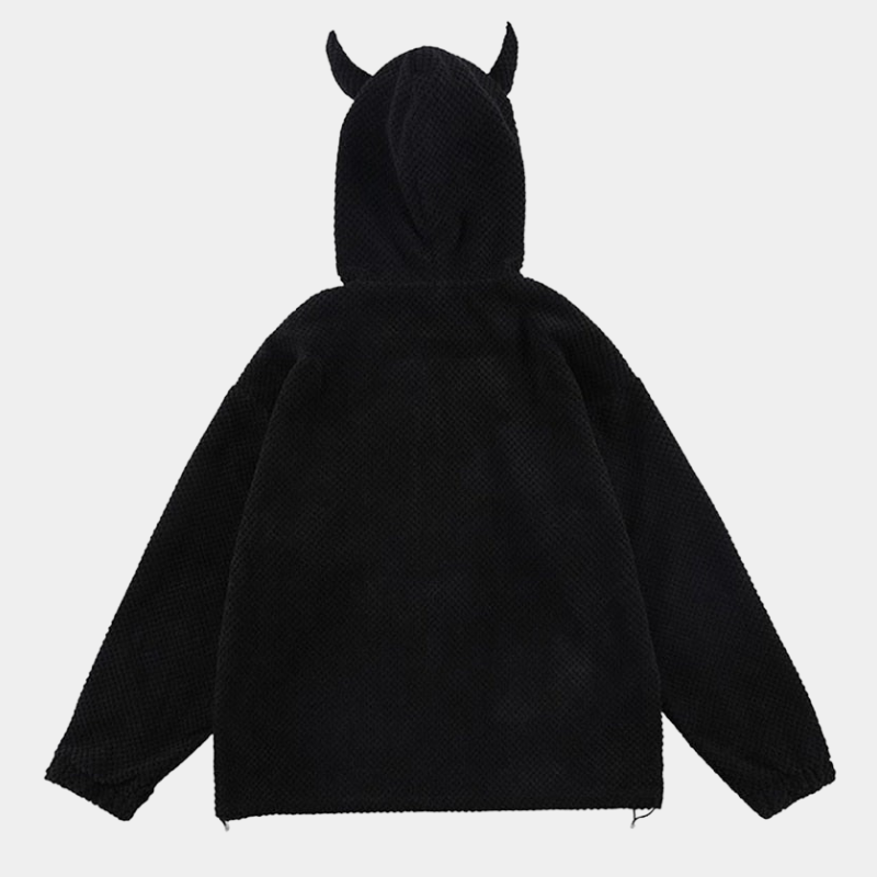 Y2K Vintage Devil's Horns Hoodie - Streetwear voor mannen en vrouwen