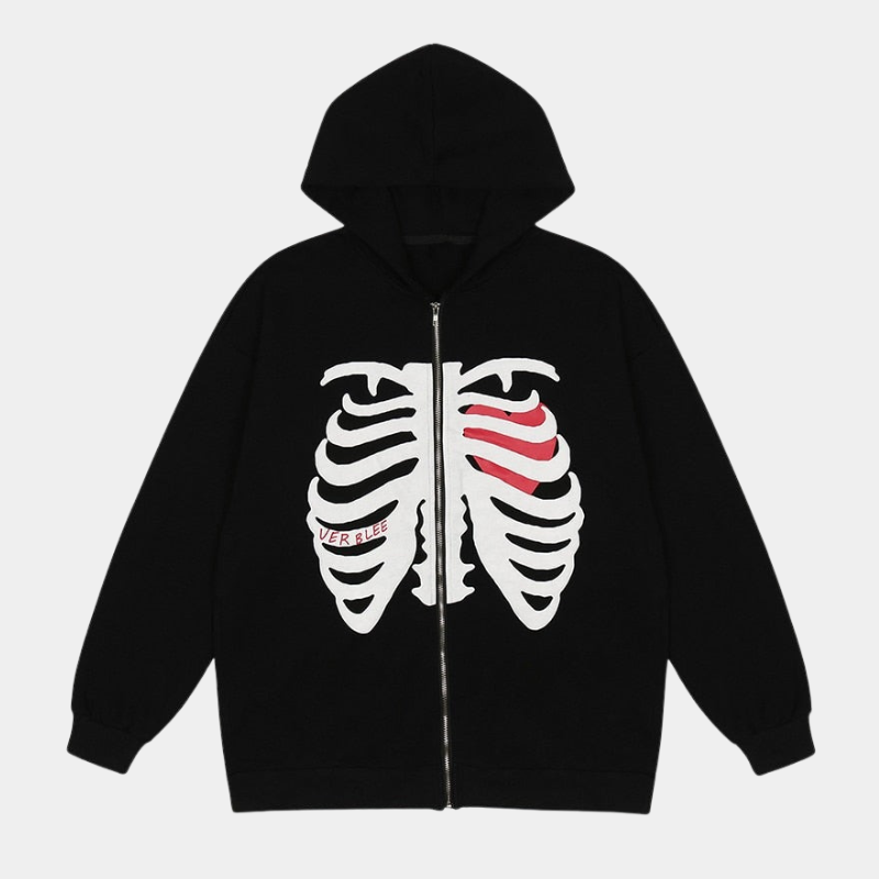 'Trapped heart' Zip up hoodie - Santo 