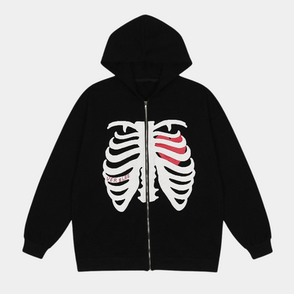 'Trapped heart' Zip up hoodie - Santo 