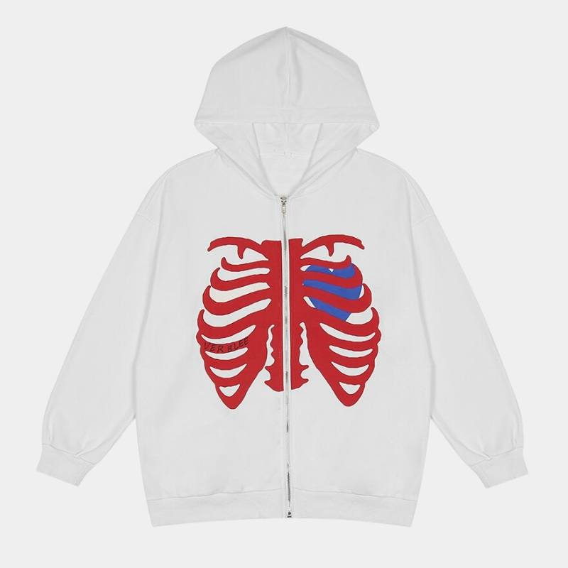 'Trapped heart' Zip up hoodie - Santo 