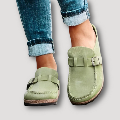 Clogs Suède Gespsluiting Slip On Loafer