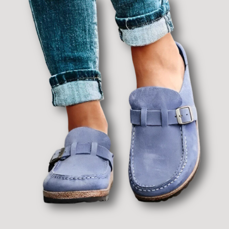 Clogs Suède Gespsluiting Slip On Loafer