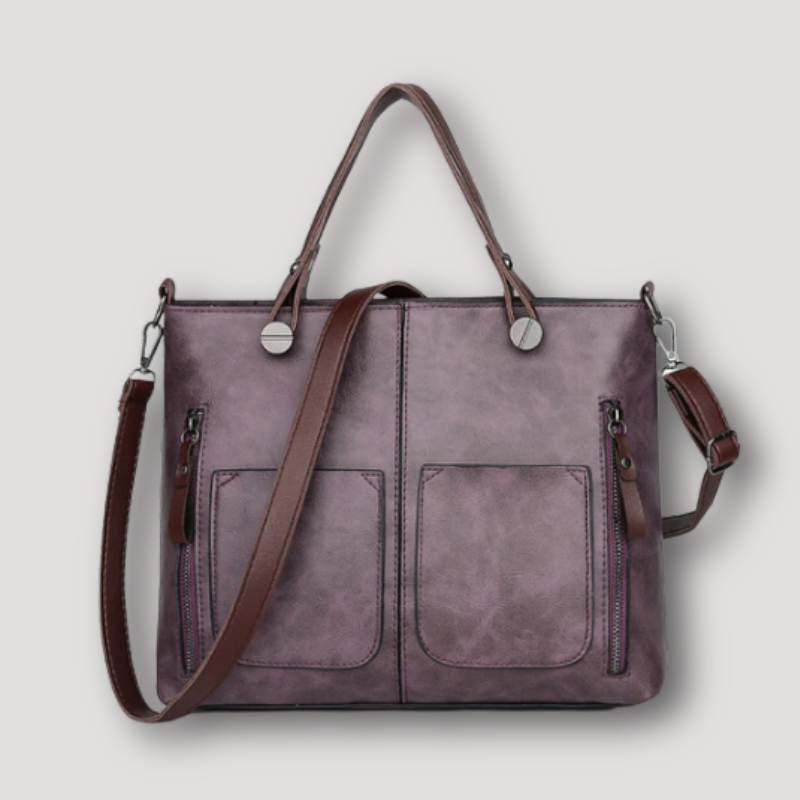 Boxy Leren Structured Shoulder Bag Vrouwen