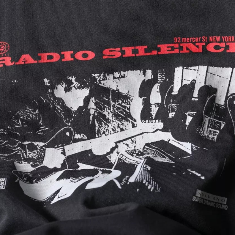 Y2K Radio Silence Grafisch Crop Top Voor Dames