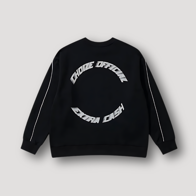 Sportief 'CHOIZE' Grafisch Zwart Wit Contrasterende Kleuren Sweatshirt