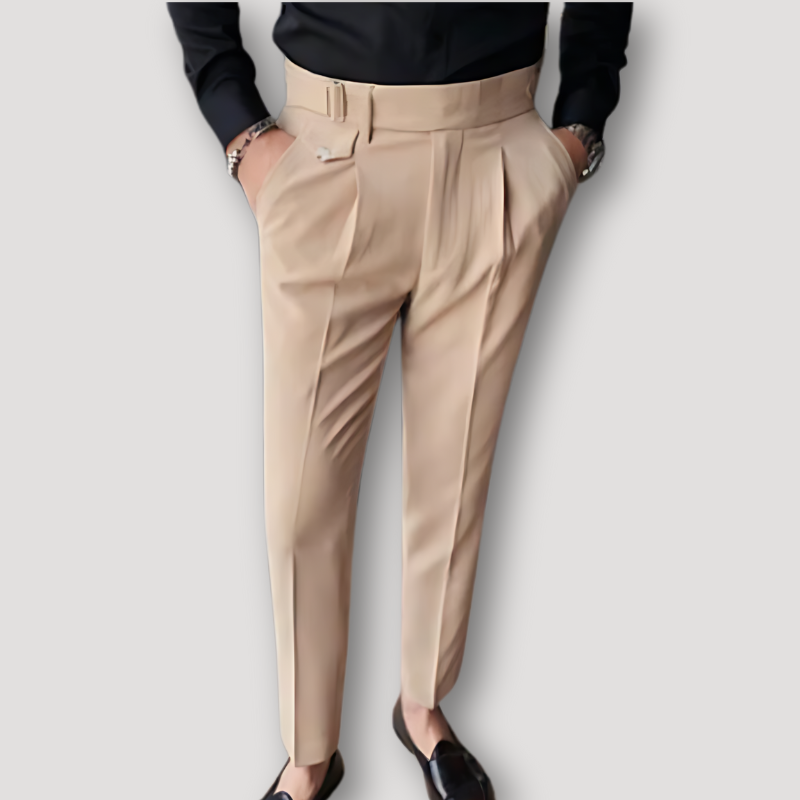 Business Casual Pleated Broek Heren