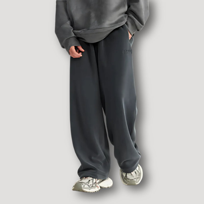 Zacht Knus Straight Leg Fleece Oversized Joggingbroek