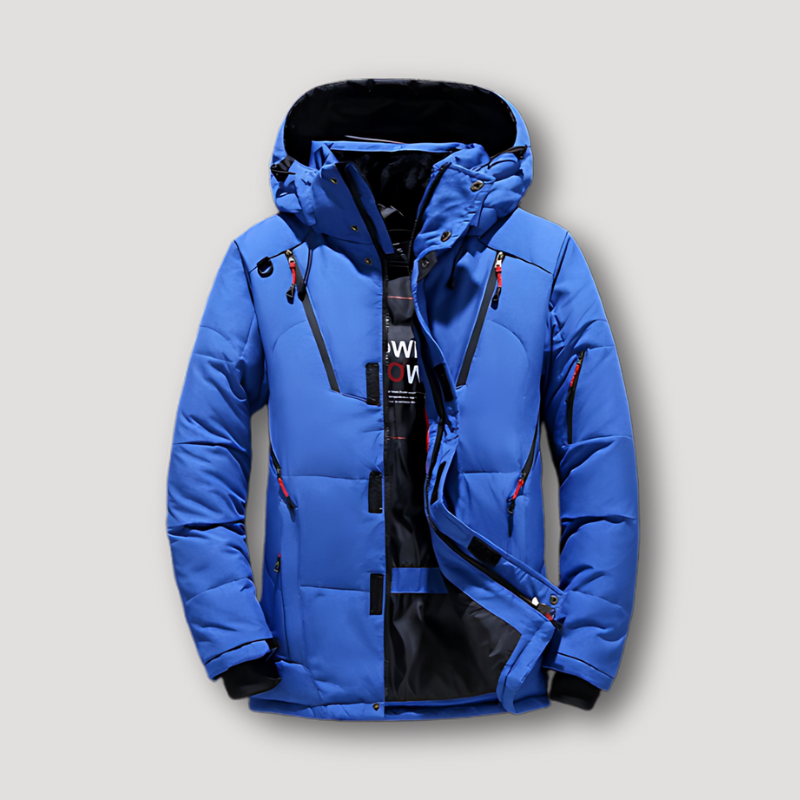 Sportief Full Zip Horizontaal Gewatteerd Puffer Jas