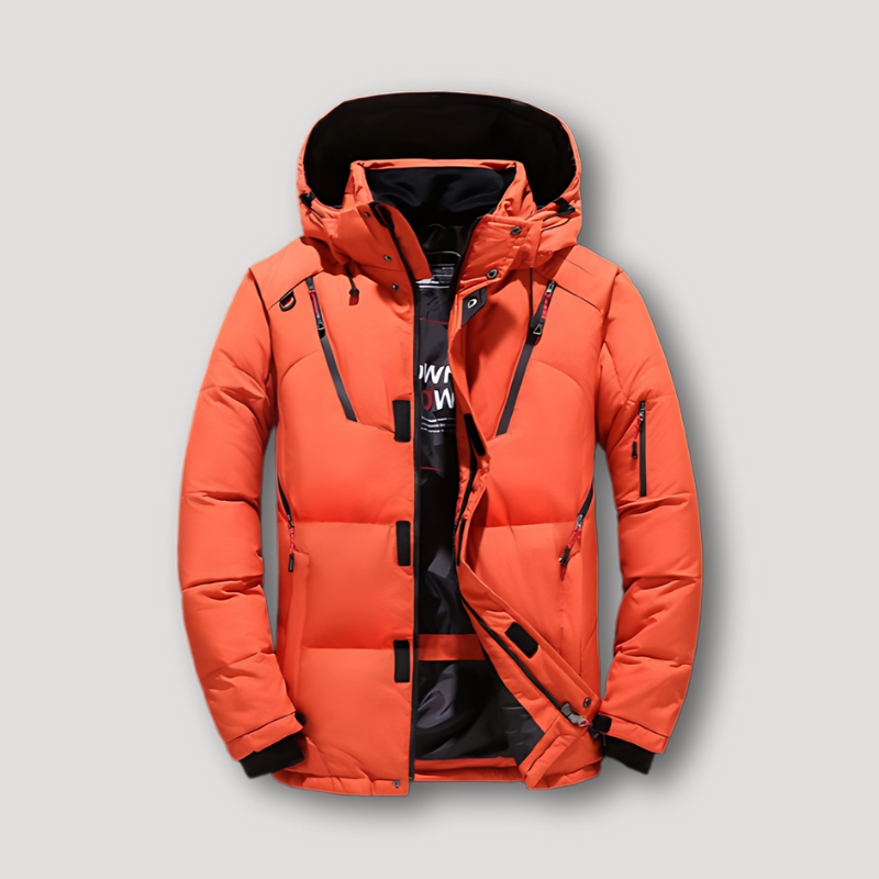 Sportief Full Zip Horizontaal Gewatteerd Puffer Jas