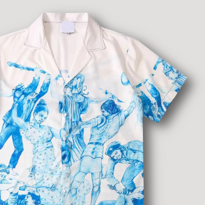 Klassieke Kunst Menselijke Figuren Shirt en Shorts Zomer Outfit