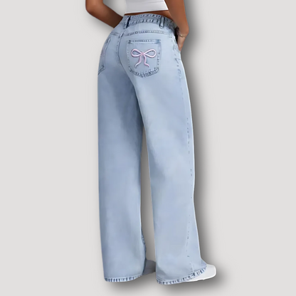 Wide Leg Denim Jeans voor dames