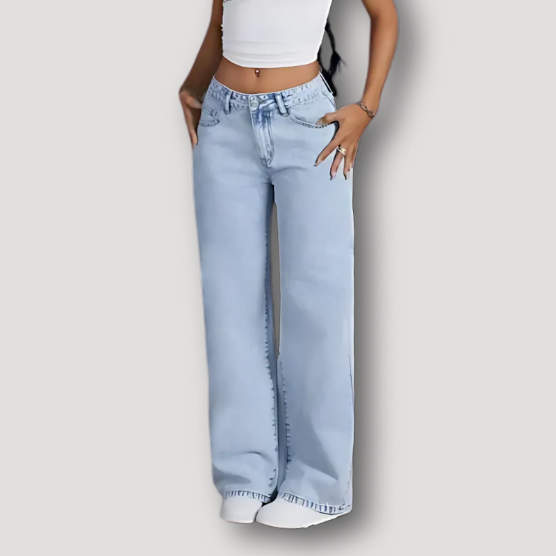 Wide Leg Denim Jeans voor dames