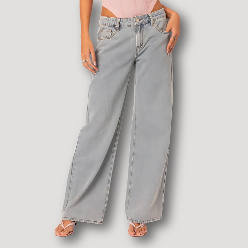 Wide Leg Denim Jeans voor dames