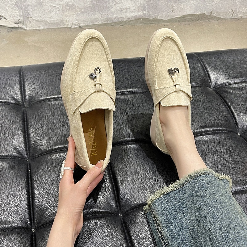 Klassiek Suède Loafers Dames