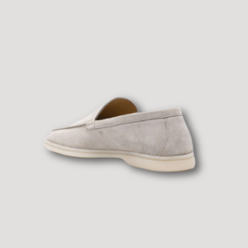 Casual Suède Lichtgrijze Penny Loafers