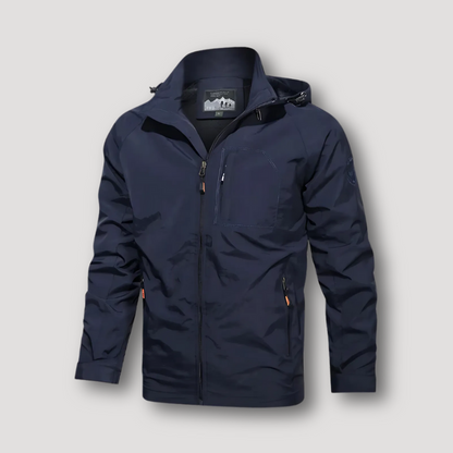 Oranje Gekleurde Accenten Zip Up Outdoor Windjas