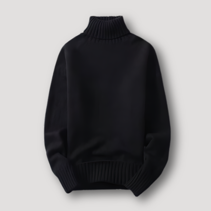 Gebreid Geribd Wol Oversized Turtleneck Sweater