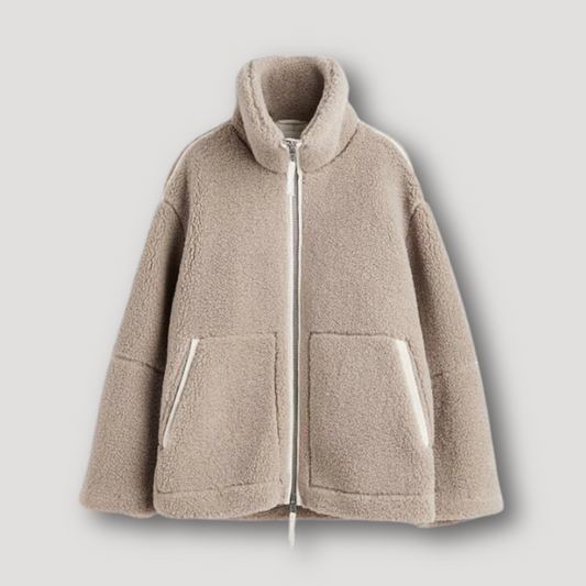 Oversized Zip Up Fleece Jas Dames