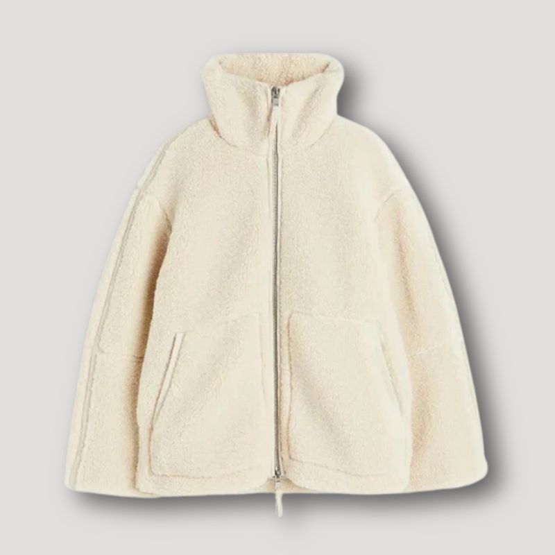 Oversized Zip Up Fleece Jas Dames