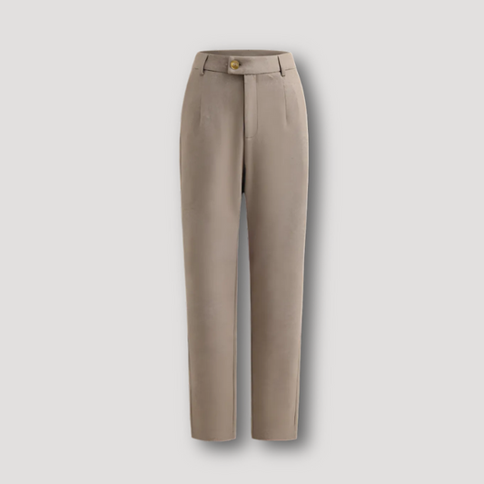 Herringbone Op maat Fit Tweed High Rise Trousers