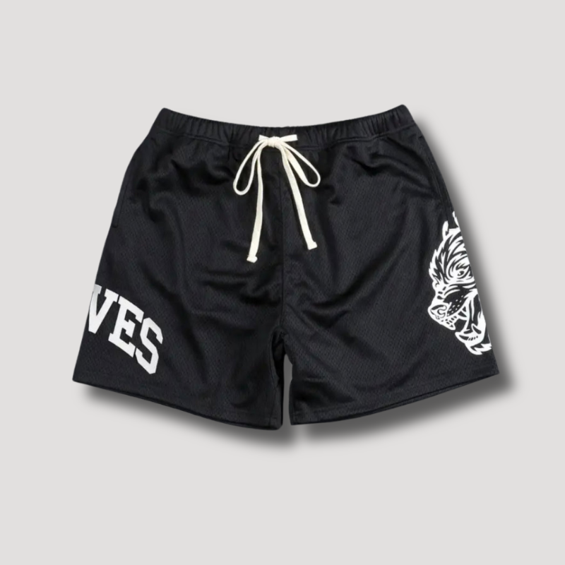 Y2K Wolves Sports Shorts - Streetwear zommer korte broek voor mannen