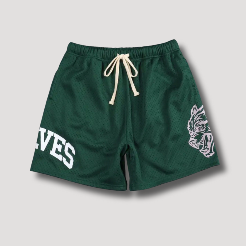 Y2K Wolves Sports Shorts - Streetwear zommer korte broek voor mannen