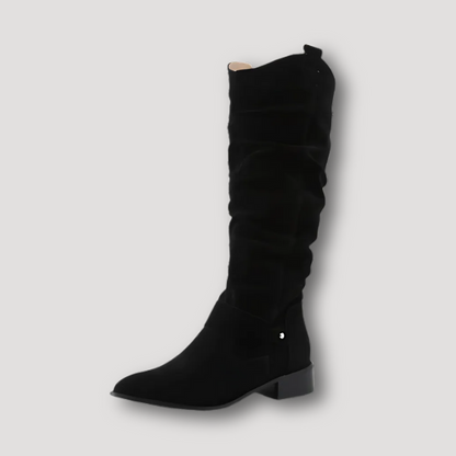 Slouchy Hoge Knie Suede Boots Dames