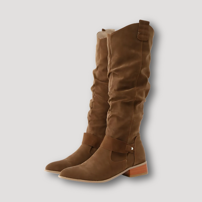 Slouchy Hoge Knie Suede Boots Dames