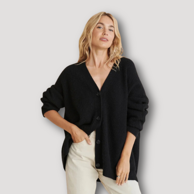 Geribbeld Button Down Cardigan Trui Dames