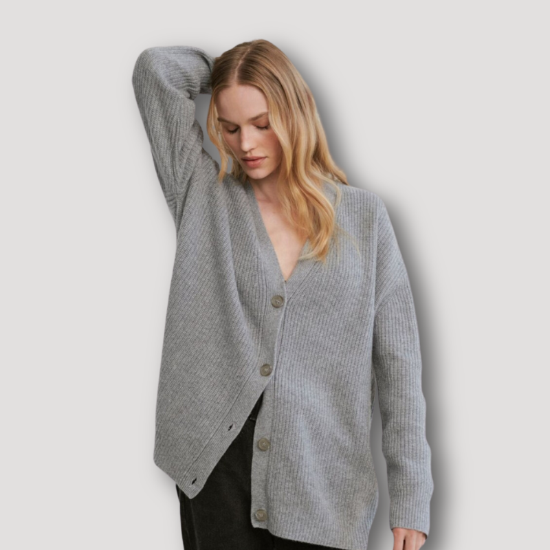 Geribbeld Button Down Cardigan Trui Dames