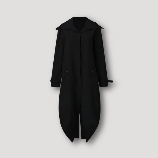 Hooded Minimalistisch Oversized Trench Coat Voor Dames