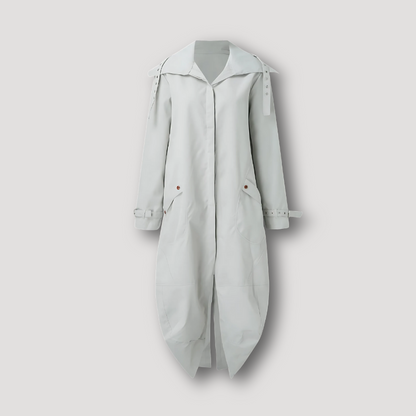 Hooded Minimalistisch Oversized Trench Coat Voor Dames