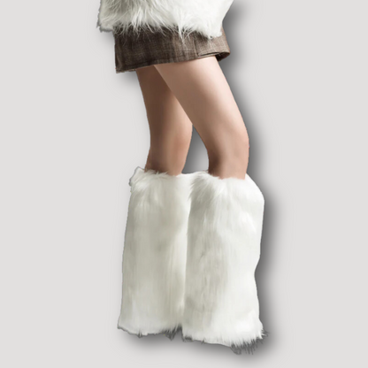 Faux Fur Knie Hoog Winter Boots Dames