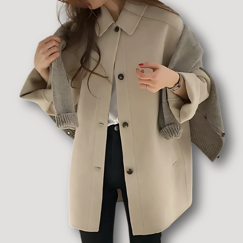 Grote Button Up Trench Coat Dames