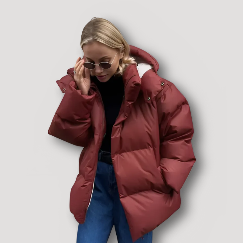 Geïsoleerde CapuchonOversized Puffer Jas Voor Dames