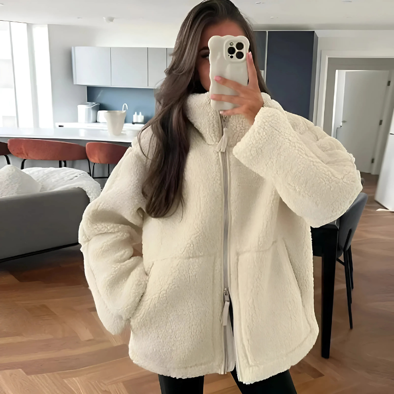 Oversized Ritssluiting Teddy Jas Dames