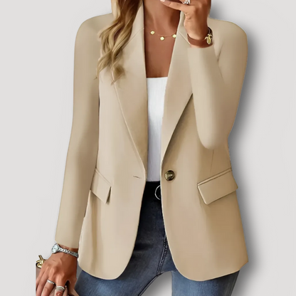 Lange Mouw Casual Blazer Single Button Suit Jas Dames