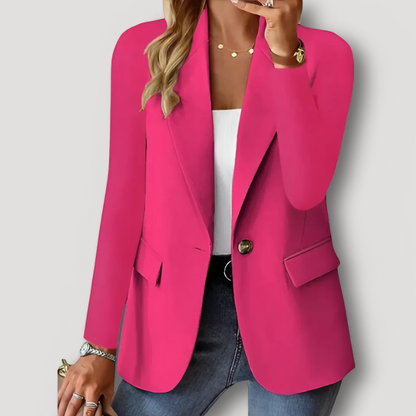 Lange Mouw Casual Blazer Single Button Suit Jas Dames