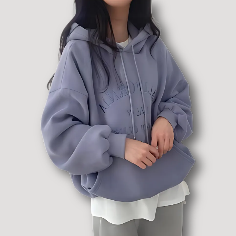 Geborduurd California Oversized Hoodie Dames