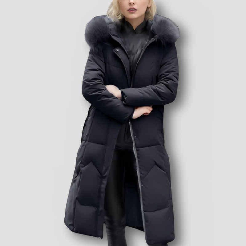 Puffer Faux Fur Hooded Dames Coat